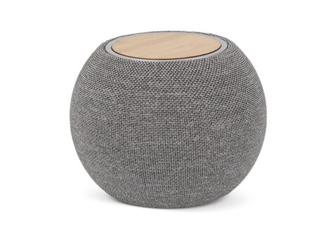 5W Lautsprecher &amp; 15W drahtloses Ladegerät R_PET &amp; Bamboo - Grau bedrucken, Art.-Nr. LT95601-N0061