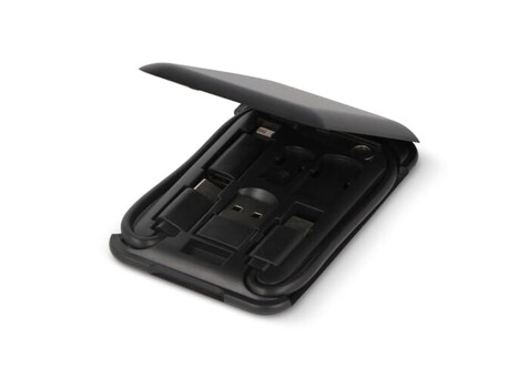 Reisetelefon-Set &amp; Ladegerät - Schwarz bedrucken, Art.-Nr. LT95659-N0002