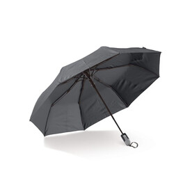 Zusammenfaltbarer 22” Regenschirm mit automatischer Öffnung - Schwarz bedrucken, Art.-Nr. LT97102-N0002 Zusammenfaltbarer 22” Regenschirm mit automatischer Öffnung - Schwarz bedrucken, Art.-Nr. LT97102-N0002