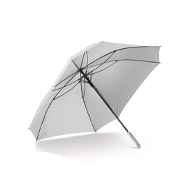 Luxus 27” quadratischer Regenschirm mit Hülle - Weiss bedrucken, Art.-Nr. LT97111-N0001