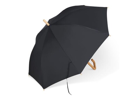23” Regenschirm aus R-PET-Material mit Automatiköffnung - Schwarz bedrucken, Art.-Nr. LT97113-N0002