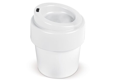 Heiß-aber-cool Kaffeebecher mit Deckel 240ml - Weiss / Weiss bedrucken, Art.-Nr. LT98707-N0101 Heiß-aber-cool Kaffeebecher mit Deckel 240ml - Weiss / Weiss bedrucken, Art.-Nr. LT98707-N0101