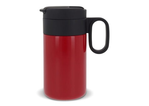 Isolierbecher Flow mit Griff 250ml - Rot bedrucken, Art.-Nr. LT98713-N0021