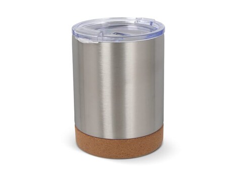 T-ceramic Thermobecher mit Deckel Lena 350ml - Silber bedrucken, Art.-Nr. LT98726-N0005