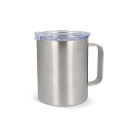 T-ceramic Thermobecher mit Deckel Danube 350ml - Silber bedrucken, Art.-Nr. LT98727-N0005