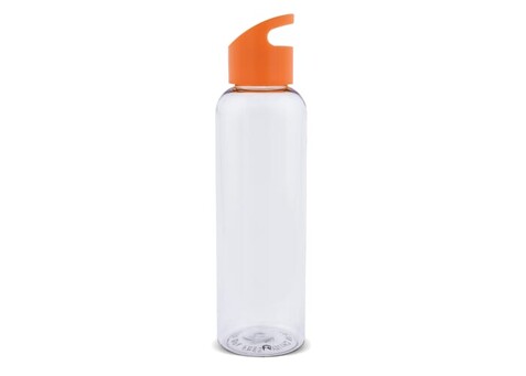 Loop Flasche transparent R-PET 600ml - Transparent Orange bedrucken, Art.-Nr. LT98744-N0426