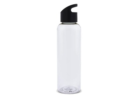 Loop Flasche transparent R-PET 600ml - Transparent Schwarz bedrucken, Art.-Nr. LT98744-N0402