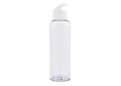 Loop Flasche transparent R-PET 600ml - Transparent Weiss bedrucken, Art.-Nr. LT98744-N0401