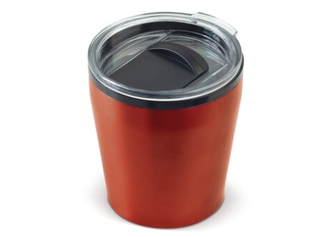 Coffee to go Tasse 180ml - Dunkelrot bedrucken, Art.-Nr. LT98763-N0020