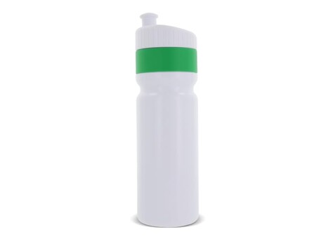 Sportflasche mit Rand 750ml - Weiss / Grün bedrucken, Art.-Nr. LT98786-N0131