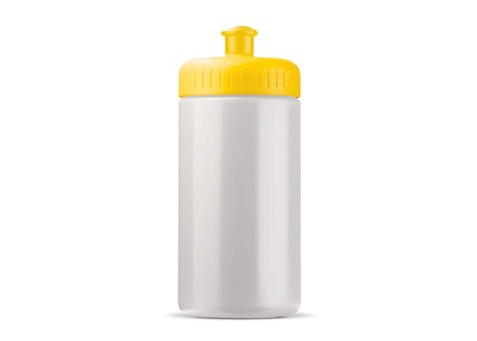 Sportflasche classic 500ml - Weiss / Gelb bedrucken, Art.-Nr. LT98795-N0141