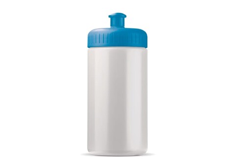 Sportflasche classic 500ml - Weiss / Hellblau bedrucken, Art.-Nr. LT98795-N0112