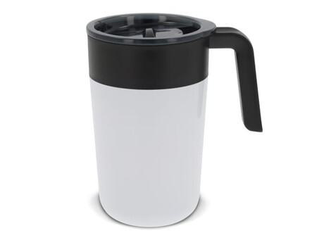 Doppelwandiger Kaffeebecher 400ml - Weiss bedrucken, Art.-Nr. LT98834-N0001