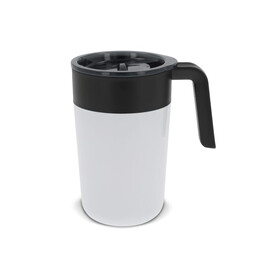 Doppelwandiger Kaffeebecher 400ml - Weiss bedrucken, Art.-Nr. LT98834-N0001