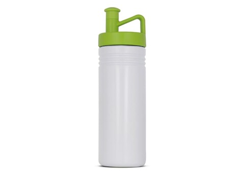 Sportflasche adventure 500ml - Weiss / Hellgrün bedrucken, Art.-Nr. LT98850-N0132