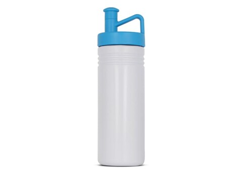 Sportflasche adventure 500ml - Weiss / Hellblau bedrucken, Art.-Nr. LT98850-N0112