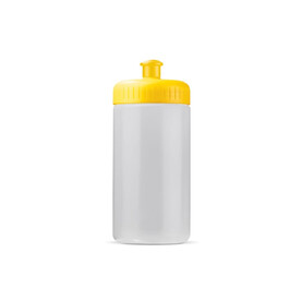 Sportflasche auf Biobasis 500ml basic - Transparent / Gelb bedrucken, Art.-Nr. LT98859-N0441