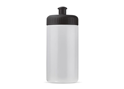 Sportflasche auf Biobasis 500ml basic - Transparent Schwarz bedrucken, Art.-Nr. LT98859-N0402