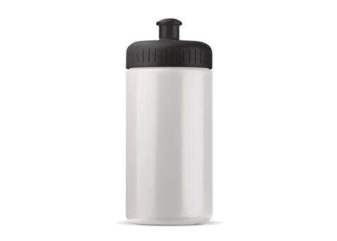 Sportflasche auf Biobasis 500ml basic - Weiss / Schwarz bedrucken, Art.-Nr. LT98859-N0102 Sportflasche auf Biobasis 500ml basic - Weiss / Schwarz bedrucken, Art.-Nr. LT98859-N0102