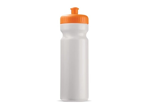 Sportflasche Bio 750ml - Weiss / Orange bedrucken, Art.-Nr. LT98860-N0126