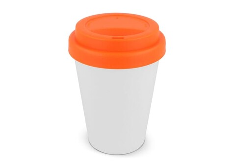 RPP Kaffeetasse Weißer Körper 250ml - Weiss / Orange bedrucken, Art.-Nr. LT98867-N0126