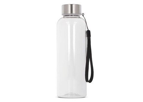 Wasserflasche Jude R-PET 500ml - Transparent Schwarz bedrucken, Art.-Nr. LT98877-N0402
