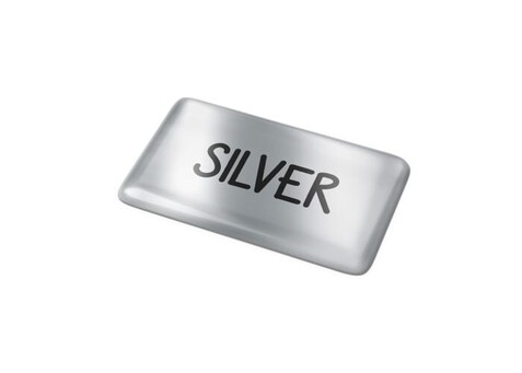 Doming Rechteck 40x20 mm - Silber bedrucken, Art.-Nr. LT99113-N0005