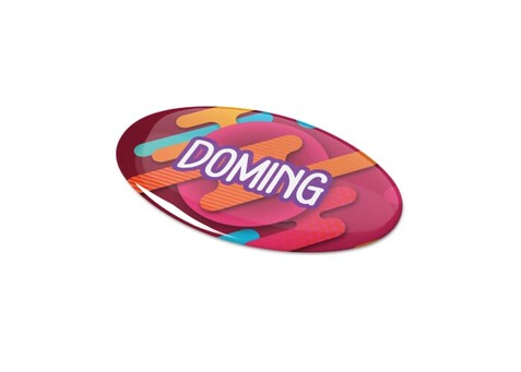 Doming Oval 20x10 mm - Weiss bedrucken, Art.-Nr. LT99126-N0001