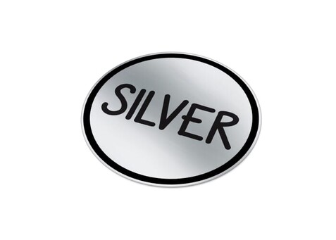 Vinyl Sticker Rund Ø 13 mm - Silber bedrucken, Art.-Nr. LT99132-N0005
