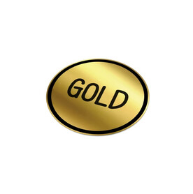 Vinyl Sticker Rund Ø 25 mm - Gold bedrucken, Art.-Nr. LT99136-N0006