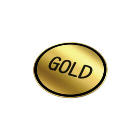 Vinyl Sticker Rund Ø 35 mm - Gold bedrucken, Art.-Nr. LT99138-N0006