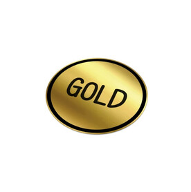 Vinyl Sticker Rund Ø 50 mm - Gold bedrucken, Art.-Nr. LT99141-N0006