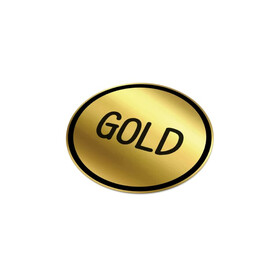 Vinyl Sticker Rund Ø 50 mm - Gold bedrucken, Art.-Nr. LT99141-N0006