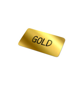 Vinyl Sticker Rechteck 20x10mm - Gold bedrucken, Art.-Nr. LT99142-N0006