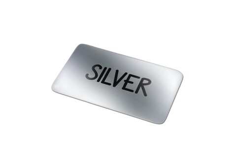 Vinyl Sticker Rechteck 100x30mm - Silber bedrucken, Art.-Nr. LT99148-N0005