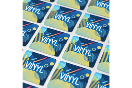 Vinyl Sticker Quadrat 40x40mm bedrucken, Art.-Nr. LT99155