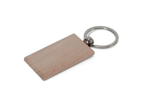 Schlüsselring Holz rechteckig - Holz bedrucken, Art.-Nr. LT99713-N0093
