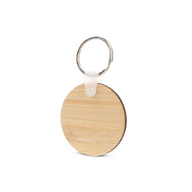Schlüsselanhänger Bambus rund - Natur bedrucken, Art.-Nr. LT99716-N0094