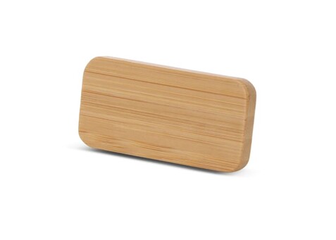 Namensschild aus Bambus mit Anstecknadel - Natur bedrucken, Art.-Nr. LT99722-N0094