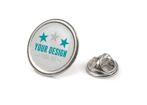 Metall Pin Ø20mm - Matt Silber bedrucken, Art.-Nr. LT99735-N0091