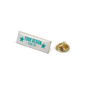 Metall Pin rechteckig 30x10mm - Gold Satin bedrucken, Art.-Nr. LT99742-N0092 Metall Pin rechteckig 30x10mm - Gold Satin bedrucken, Art.-Nr. LT99742-N0092