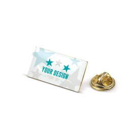 Metall Pin rechteckig 26x14mm - Gold Satin bedrucken, Art.-Nr. LT99743-N0092 Metall Pin rechteckig 26x14mm - Gold Satin bedrucken, Art.-Nr. LT99743-N0092