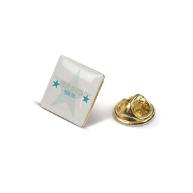 Metall Pin, quadratisch 15x15mm - Gold Satin bedrucken, Art.-Nr. LT99744-N0092 Metall Pin, quadratisch 15x15mm - Gold Satin bedrucken, Art.-Nr. LT99744-N0092