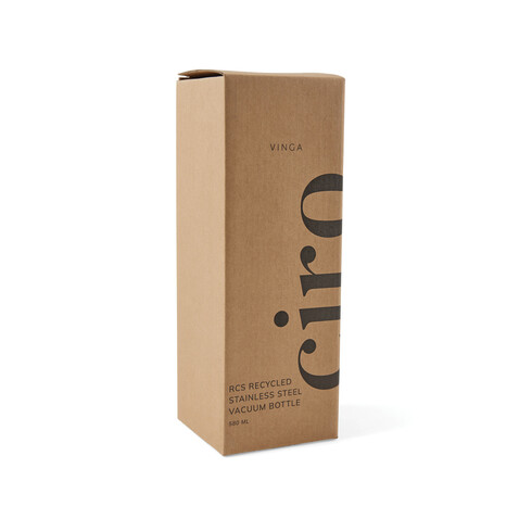 VINGA Ciro RCS recycelte Vakuumflasche 580ml blau bedrucken, Art.-Nr. V430025