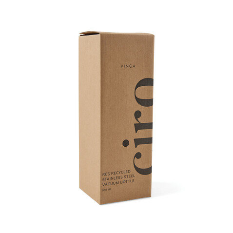 VINGA Ciro RCS recycelte Vakuumflasche 580ml Stahl bedrucken, Art.-Nr. V430022