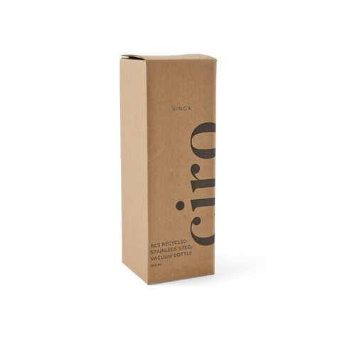 VINGA Ciro RCS recycelte Vakuumflasche 300ml blau bedrucken, Art.-Nr. V430045