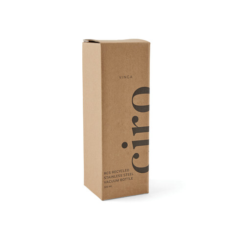 VINGA Ciro RCS recycelte Vakuumflasche 300ml weiß bedrucken, Art.-Nr. V430043
