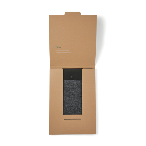 VINGA Albon 15&quot; Laptop-Seeve aus GRS recyceltem Filz schwarz bedrucken, Art.-Nr. V788101