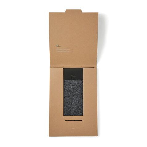VINGA Albon 17&quot; Laptop-Seeve aus GRS recyceltem Filz schwarz bedrucken, Art.-Nr. V788111