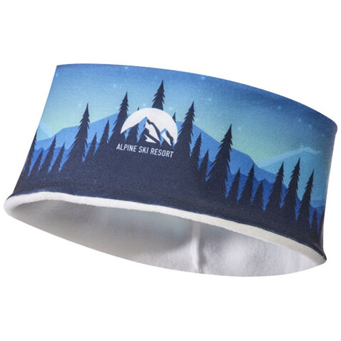 Emma Sublimation-Stirnband aus RPET mit Fleece, weiss bedrucken, Art.-Nr. 1PL04801